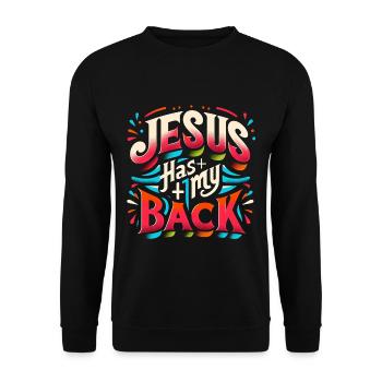 Jésus est là pour moi 22 - Sweat-shirt Unisexe - noir - Devant - Alina (178cm) & Michal (187cm)