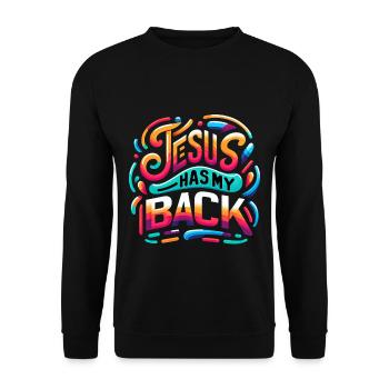Jésus est là pour moi 24 - Sweat-shirt Unisexe - noir - Devant - Alina (178cm) & Michal (187cm)