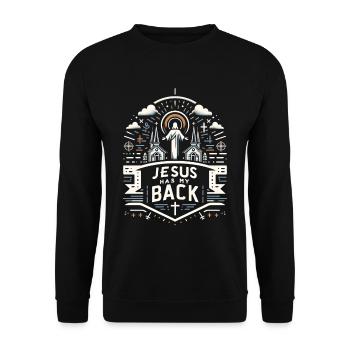 Jésus est là pour moi 28 - Sweat-shirt Unisexe - noir - Devant - Alina (178cm) & Michal (187cm)