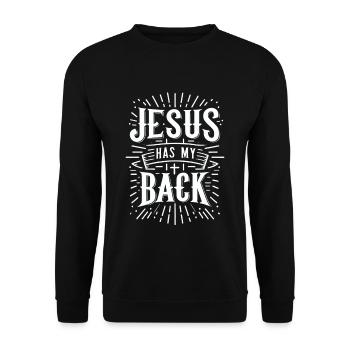 Jésus est là pour moi 31 - Sweat-shirt Unisexe - noir - Devant - Alina (178cm) & Michal (187cm)