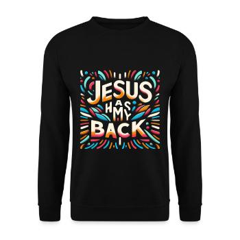 Jésus est là pour moi 29 - Sweat-shirt Unisexe - noir - Devant - Alina (178cm) & Michal (187cm)