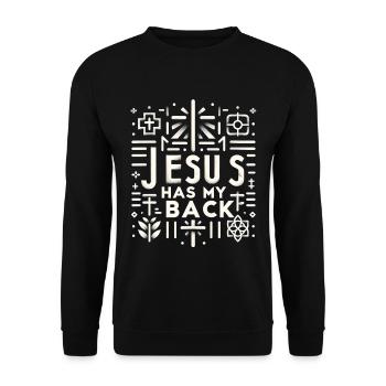 Jésus est là pour moi 30 - Sweat-shirt Unisexe - noir - Devant - Alina (178cm) & Michal (187cm)