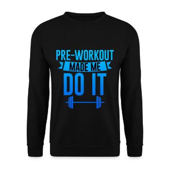 Le pré-entraînement m’a fait le faire 4 - Sweat-shirt Unisexe - noir - Devant - Alina (178cm) & Michal (187cm)