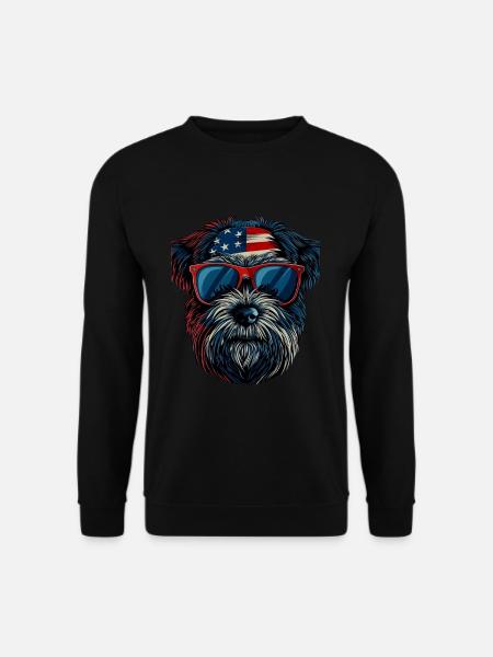 Havanese with American Sunglasses - Unisex Sweatshirt - black