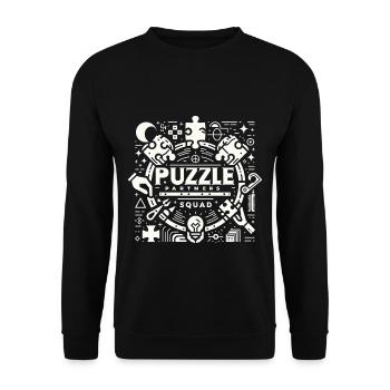 Puzzle Partners Squad 3 - Unisex Sweatshirt - black - Front - Alina (178cm) & Michal (187cm)