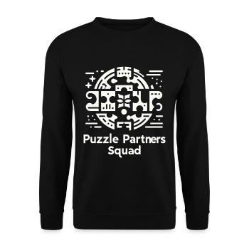 Puzzle Partners Squad - Unisex Sweatshirt - black - Front - Alina (178cm) & Michal (187cm)