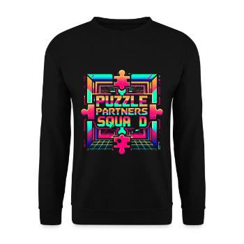 Puzzle Partners Squad 2 - Unisex Sweatshirt - black - Front - Alina (178cm) & Michal (187cm)