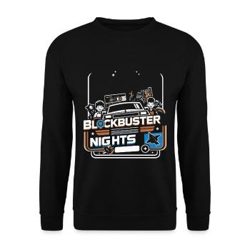 Blockbuster Nights - Unisex Sweatshirt - black - Front - Alina (178cm) & Michal (187cm)