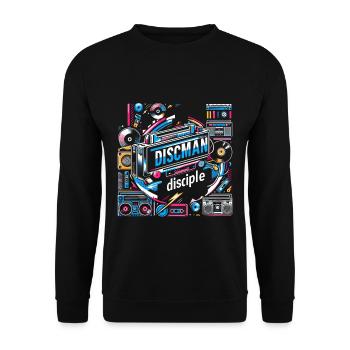 Discman Disciple - Sweat-shirt Unisexe - noir - Devant - Alina (178cm) & Michal (187cm)