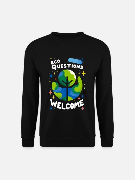 Eco Questions Welcome 2 - Unisex Pullover - Schwarz