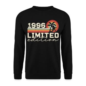 Vintage 1996 Cadeau Anniversaire 1996 Retro 1996 - Sweat-shirt Unisexe - noir - Devant - Alina (178cm) & Michal (187cm)