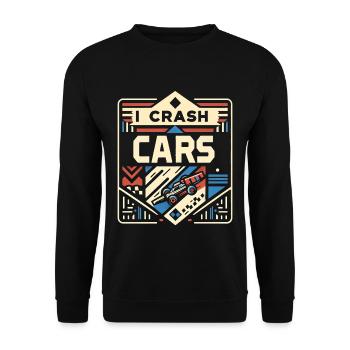 I Crash Cars 10 - Unisex Pullover - Schwarz - Vorne - Alina (178cm) & Michal (187cm)