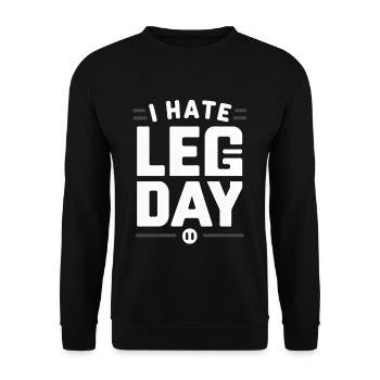 Je déteste la jambe Jour 30 - Sweat-shirt Unisexe - noir - Devant - Alina (178cm) & Michal (187cm)