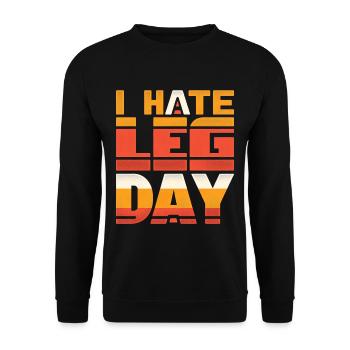 Je déteste les jambes Jour 34 - Sweat-shirt Unisexe - noir - Devant - Alina (178cm) & Michal (187cm)