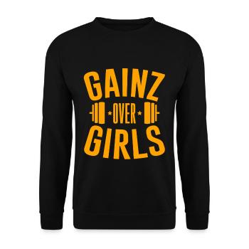 Gainz Over Girls 2 - Unisex Pullover - Schwarz - Vorne - Alina (178cm) & Michal (187cm)