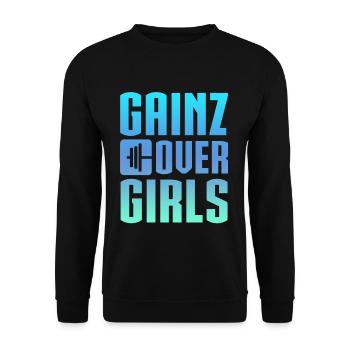 Gainz Over Girls 4 - Unisex Pullover - Schwarz - Vorne - Alina (178cm) & Michal (187cm)