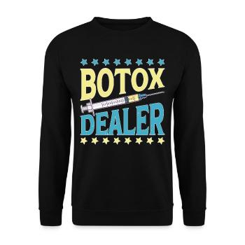 Botox Dealer 11 - Unisex Sweatshirt - black - Front - Alina (178cm) & Michal (187cm)