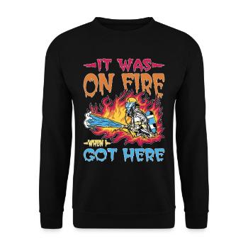 Il était en feu quand je suis arrivé ici 17 - Sweat-shirt Unisexe - noir - Devant - Alina (178cm) & Michal (187cm)