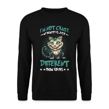 Je ne suis pas fou, ma réalité est juste différente 29 - Sweat-shirt Unisexe - noir - Devant - Alina (178cm) & Michal (187cm)