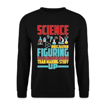 Comprendre les choses est mieux que d’inventer des choses5 - Sweat-shirt Unisexe - noir - Devant - Alina (178cm) & Michal (187cm)