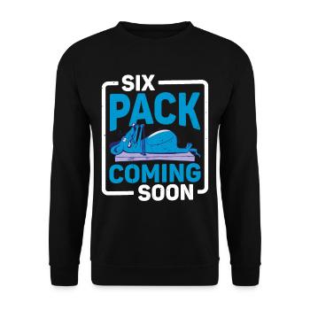 Six Pack Coming Soon 92 - Unisex Sweatshirt - black - Front - Alina (178cm) & Michal (187cm)