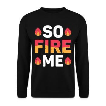 So Fire Me 17 - Unisex Pullover - Schwarz - Vorne - Alina (178cm) & Michal (187cm)