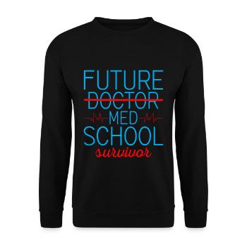 Future Med School Survivor 4 - Unisex Sweatshirt - black - Front - Alina (178cm) & Michal (187cm)