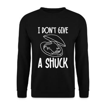 I Don't Give A Shuck 2 - Unisex Sweatshirt - black - Front - Alina (178cm) & Michal (187cm)