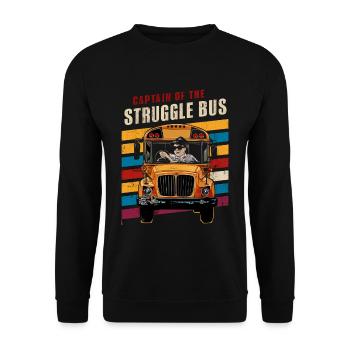 Captain Of The Struggle Bus 30 - Unisex Sweatshirt - black - Front - Alina (178cm) & Michal (187cm)