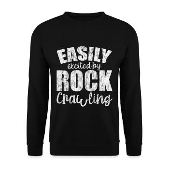 Easily Excited By Rock Crawling 3 - Unisex Sweatshirt - black - Front - Alina (178cm) & Michal (187cm)