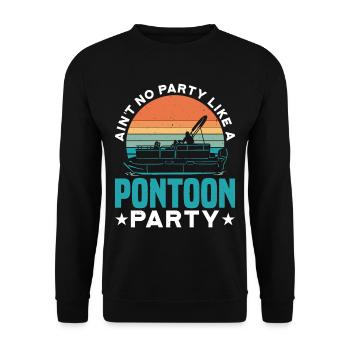Il n’y a pas de fête comme une fête de ponton 2 - Sweat-shirt Unisexe - noir - Devant - Alina (178cm) & Michal (187cm)