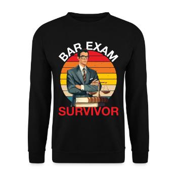 Bar Exam Survivor 6 - Unisex Pullover - Schwarz - Vorne - Alina (178cm) & Michal (187cm)