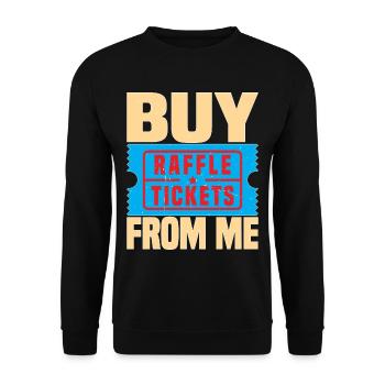 Buy Raffle Tickets From Me 5 - Unisex Pullover - Schwarz - Vorne - Alina (178cm) & Michal (187cm)