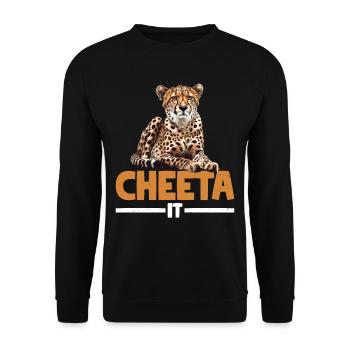 Cheeta-le 2 - Sweat-shirt Unisexe - noir - Devant - Alina (178cm) & Michal (187cm)