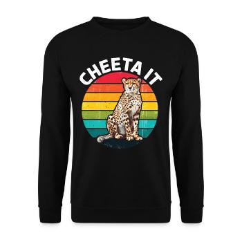 Cheeta It - Unisex Pullover - Schwarz - Vorne - Alina (178cm) & Michal (187cm)