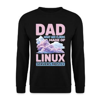 What Are Clouds Made Of, Linux Servers Mostly 32 - Unisex Sweatshirt - black - Front - Alina (178cm) & Michal (187cm)