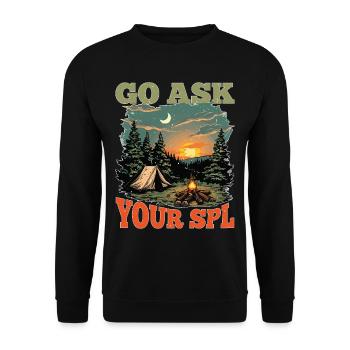 Go Ask Your Spl 23 - Unisex Sweatshirt - black - Front - Alina (178cm) & Michal (187cm)