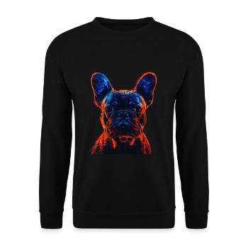 Red and Blue French Bulldog - Unisex Sweatshirt - black - Front - Alina (178cm) & Michal (187cm)