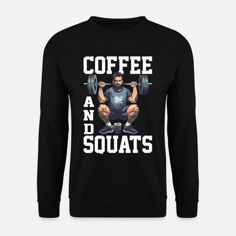 Café Et Squats 15 - Sweat-shirt Unisexe - noir