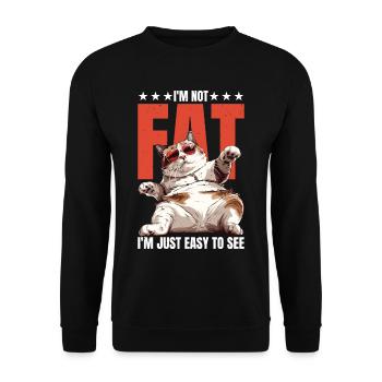 I'm Not Fat, I'm Just Easy To See 62 - Unisex Sweatshirt - black - Front - Alina (178cm) & Michal (187cm)