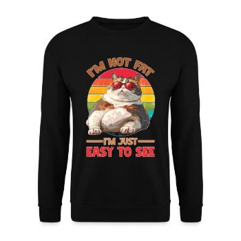 I'm Not Fat, I'm Just Easy To See 61 - Unisex Sweatshirt - black - Front - Alina (178cm) & Michal (187cm)