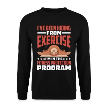 I'm In The Fitness Protection Program 6 - Unisex Pullover - Schwarz - Vorne - Alina (178cm) & Michal (187cm)