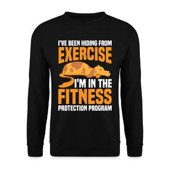 I'm In The Fitness Protection Program 7 - Unisex Pullover - Schwarz - Vorne - Alina (178cm) & Michal (187cm)