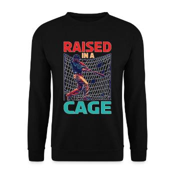 Raised In A Cage 26 - Unisex Sweatshirt - black - Front - Alina (178cm) & Michal (187cm)