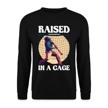 Raised In A Cage 27 - Unisex Sweatshirt - black - Front - Alina (178cm) & Michal (187cm)