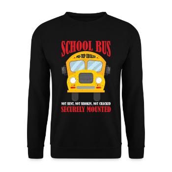 School Bus Pre-trip Checklist, Not Bent, 6 - Unisex Pullover - Schwarz - Vorne - Alina (178cm) & Michal (187cm)