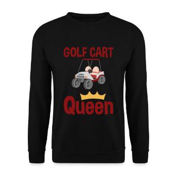Golf Cart Queen 2 - Unisex Sweatshirt - black - Front - Alina (178cm) & Michal (187cm)
