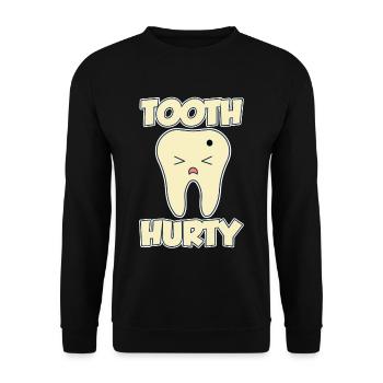 Tooth Hurty 4 - Unisex Sweatshirt - black - Front - Alina (178cm) & Michal (187cm)