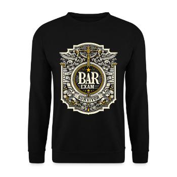 Bar Exam Survivor 12 - Unisex Pullover - Schwarz - Vorne - Alina (178cm) & Michal (187cm)