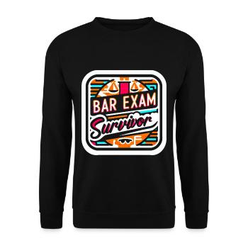 Bar Exam Survivor 15 - Unisex Pullover - Schwarz - Vorne - Alina (178cm) & Michal (187cm)